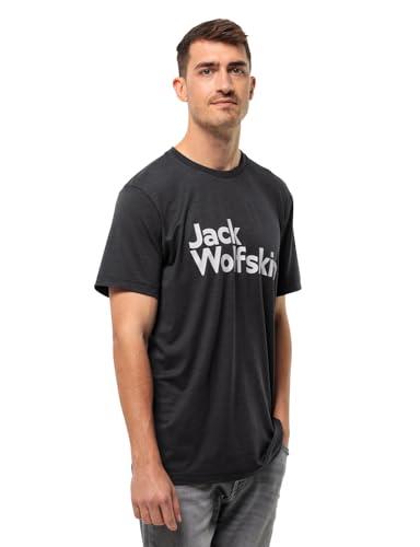 Jack Wolfskin Męski T-shirt z krótkim rękawem, czarny, M