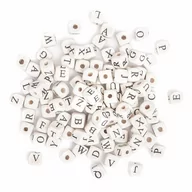 Scrapbooking - Koraliki Do Biżuterii Drewniane Litery 100 Szt Dalprint - miniaturka - grafika 1