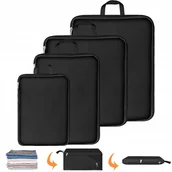 Akcesoria podróżnicze - 4 x Organizer podróżny do walizki na ubrania torby kompresyjne zestaw etui - miniaturka - grafika 1