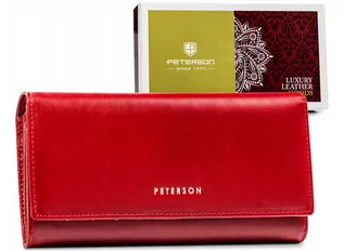 Portfele - Klasyczny skórzany portfel damski z systemem RFID — Peterson - grafika 1