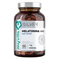 Suplementy naturalne - MyVita Melatonina forte Sleep support 1 mg 60 kapsułek Silver 5903021592583 - miniaturka - grafika 1