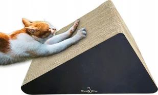 Drapak kartonowy Czarny TRÓJKĄT 46 x 39 x 27 x 30 cm Mruu&Pruu - Drapaki dla kotów - miniaturka - grafika 1