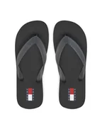 Klapki i japonki damskie - Tommy Jeans Japonki Tjw Logo Flip Flop EN0EN02447 Czarny - miniaturka - grafika 1