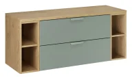 Szafki łazienkowe - Zielona wisząca szafka pod umywalkę z szufladami M3-Z11 - miniaturka - grafika 1