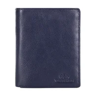Portfele - Męski portfel z RFID skórzany granatowy - miniaturka - grafika 1