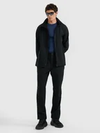 Kurtki i kamizelki sportowe męskie - 4F Kurtka softshell wiatroodporna membrana 5000 męska - czarna 3XL - miniaturka - grafika 1