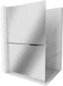 Ścianki i drzwi prysznicowe - Mexen Kioto+ L ścianka prysznicowa z półką Walk-in 80 x 200 cm, lustro, chrom - 800-080-123-01-50 - miniaturka - grafika 1