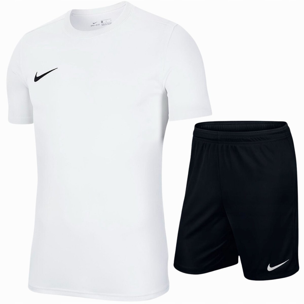 Zestaw Nike Biała Koszulka T-shirt + Spodenki Czarne Dri-fit R. M