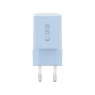 Ładowarki do telefonów - TECH-PROTECT NCM33W 2-PORT NETWORK CHARGER PD33W/QC3.0 BABY BLUE - miniaturka - grafika 1