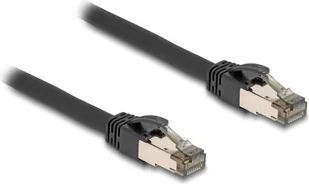 Delock RJ45 kabel sieciowy kat. 6A U/FTP ultra elastyczny z wewnętrzną metalową osłoną 15 m czarny (80245) - Kable miedziane - miniaturka - grafika 1