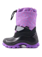 Kozaki damskie - lamino Kozaki zimowe w kolorze fioletowym - miniaturka - grafika 1