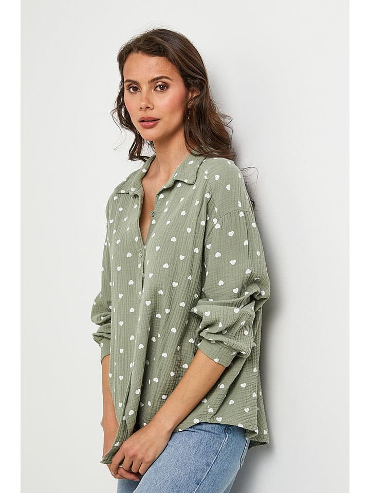Lin Passion Koszula w kolorze khaki