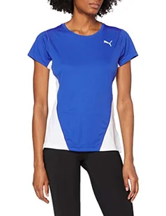 PUMA T-shirt damski Cross the Line Tee W niebieski Team Power Blue-puma White 140 - Koszulki i topy damskie - miniaturka - grafika 1