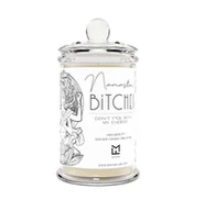 Świece - Mystiq Flare – NAMASTE BITCHES – Don’t F*ck With My Energy Naturalna świeca sojowa z ilustracją secesyjną - miniaturka - grafika 1