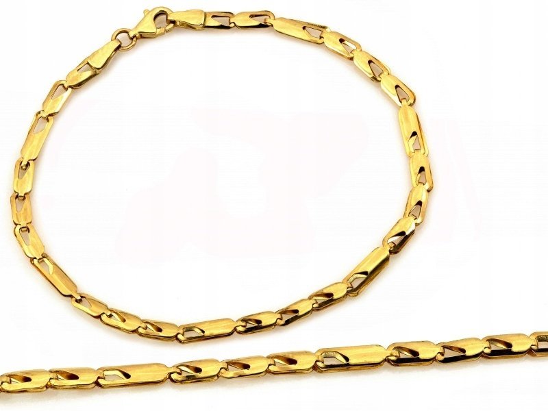 Bransoletka złota 585 14k z prostokątów 2.60g R18 elegancki wzór na prezent