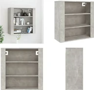 Szafki do salonu - vidaXL Szafka ścienna betonowa szara 80x33x80 cm materiał drewnopochodny - Szafka ścienna - Szafki ścienne - Szafka ścienna - Szafka pływająca - miniaturka - grafika 1