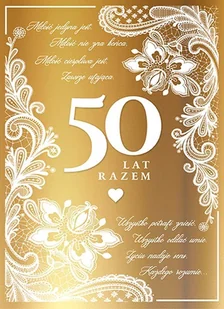 Złota Kartka na 50 Rocznicę Ślubu Złote Gody V112 - Kartki okolicznościowe i zaproszenia - miniaturka - grafika 1