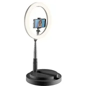 Lampy studyjne - Lampa pierścieniowa CELLULARLINE Selfie Ring Compact Czarny - miniaturka - grafika 1