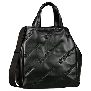 Tom Tailor Denim Damska NOVA, Zip Shopper L, czarna, L - Torebki damskie - miniaturka - grafika 1
