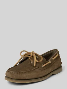 Buty żeglarskie z wiązaniem model ‘CLASSIC BOAT’ - Półbuty męskie - miniaturka - grafika 1