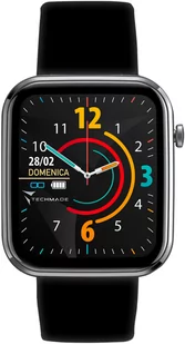 Techmade Hava Black Czarno-srebrny - Smartwatch - miniaturka - grafika 1