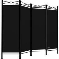 Parawany - Parawan metalowy Czarny 180x163cm - miniaturka - grafika 1
