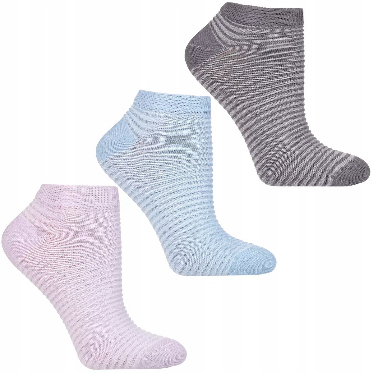 3X STOPKI DAMSKIE NISKIE SKARPETKI BAWEŁNIANE WYGODNE BALERINKI MORAJ 38-41