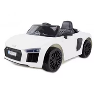 Pojazdy elektryczne dla dzieci - Import SUPER-TOYS ORYGINALNE AUDI R8 SPYDER W NAJLEPSZEJ WERSJI MIĘKKIE SIEDZENIE PILOT 2.4 GHZ 2198 JJ-2198-BIAŁY-PL - miniaturka - grafika 1