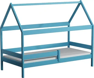 Elior Niebieskie łóżko domek z materacem dla dziecka - Petit 3X 190x90 cm - Łóżka dla dzieci i młodzieży - miniaturka - grafika 1