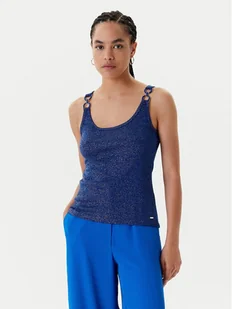 Morgan Top 251-DIDONI Granatowy Slim Fit - Koszulki i topy damskie - miniaturka - grafika 1