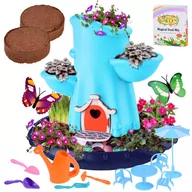 Prace ręczne dla dzieci - Domek dla roślin, niebieska doniczka na kwiaty, zestaw kreatywny dla dzieci - miniaturka - grafika 1