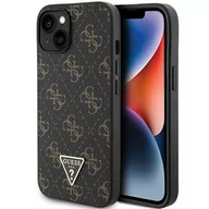 Etui i futerały do telefonów - Etui Guess GUHCP14SPG4GPK Apple iPhone 14 / 15 hardcase 4G Triangle Metal Logo czarny/black - miniaturka - grafika 1