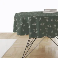 Obrusy i serwetki - Obrus okrągły SUMMER wzór SM35 | drobne kwiatki na szarozielonym tle średnica 150 cm - miniaturka - grafika 1
