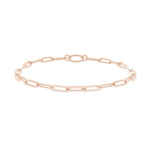 Tamaris Anklet – elegancki łańcuszek na stopę z polerowanej stali nierdzewnej – różowe złoto IP – łańcuszek z ogniwami regulowany do 25 cm – wodoodporny i przyjazny dla skóry