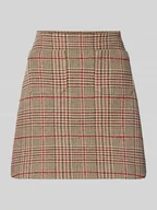 Marynarki i żakiety damskie - Spódnica mini o lekko rozkloszowanym kroju ze wzorem w kratę - miniaturka - grafika 1