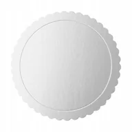 Dodatki do ciast w proszku - PODKŁAD POD TORT okrągły srebrny tacka 20cm 1szt - miniaturka - grafika 1
