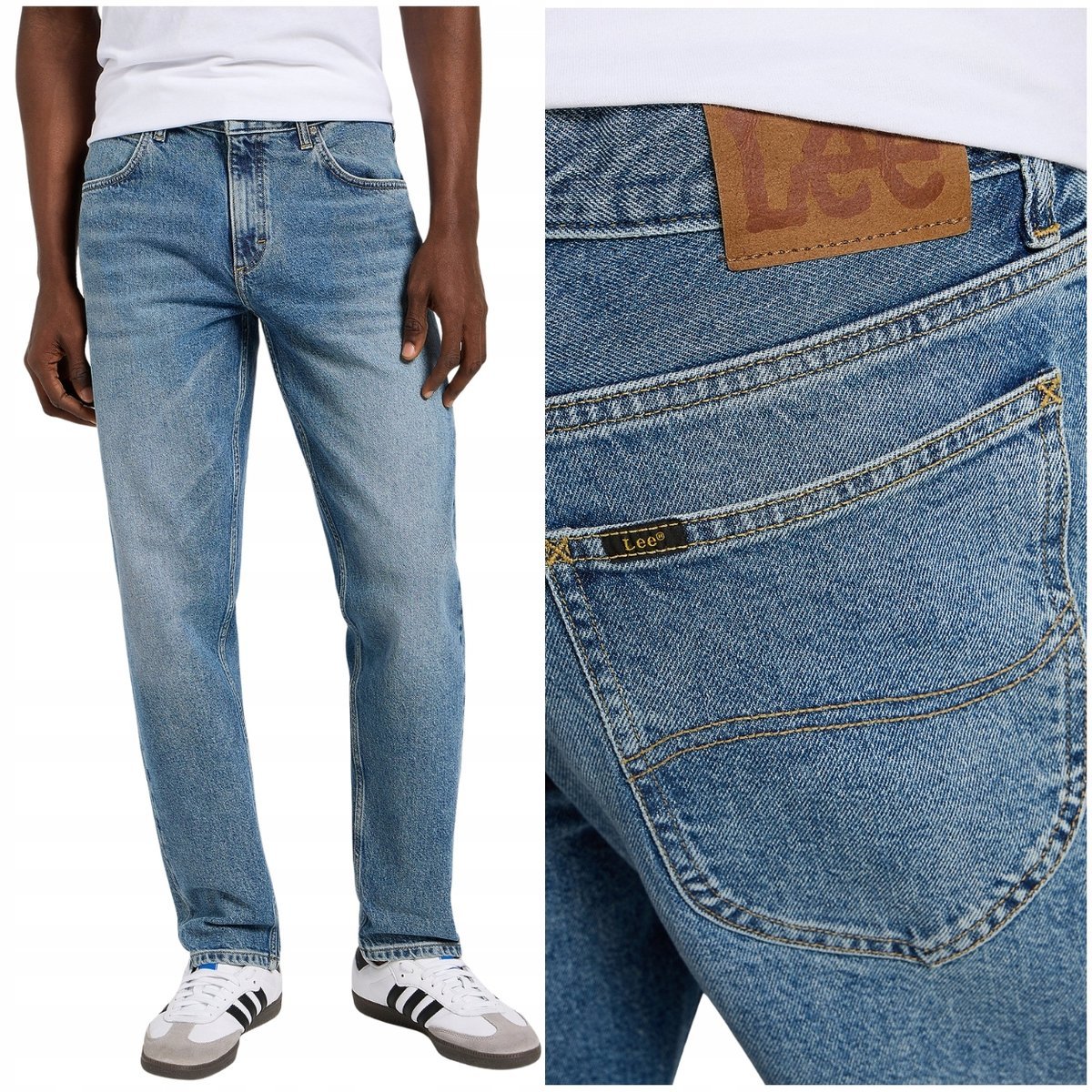 Lee OSCAR RELAXED TAPERED Northbound luźne zwężane spodnie jeansowe W34 L32