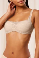 Biustonosze - Biustonosz balkonetka Triumph 10219845 Body Make-Up Illusion Lace Balconette 00NZ-nude beige - miniaturka - grafika 1