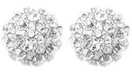 Piercing - Kolczyki Studex System 75 kulka z kryształami 4,5mm srebrne 7522-0304 - miniaturka - grafika 1