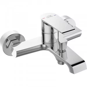 LAVEO BAH 010D LARGO Bateria wannowa ścienna bez zestawu natryskowego Jednouchwytowa Sposób montażu: ścienny Głowica: 35 mm Wykończenie: chrom - Baterie wannowe i prysznicowe - miniaturka - grafika 1