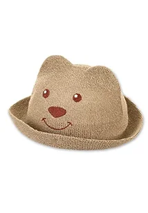 Sterntaler Unisex dziecięcy kapelusz słomkowy niedźwiedź czapka dziecięca, beżowy, normalny, beżowy, 47 - Czapki damskie - miniaturka - grafika 1