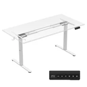 Biurka - Stelaż elektryczny do biurka z regulacją wysokości Xeno 4.5, dwa silniki Biały - miniaturka - grafika 1