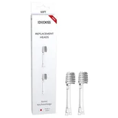 Końcówki do szczoteczek elektrycznych - Końcówki do szczoteczki jonowej IONPA Travel Miękka BIAŁA 2szt - miniaturka - grafika 1