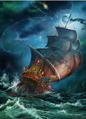 Malowanie po numerach - Norimpex, Diamentowa mozaika Żaglówka w sztormie NO-1007425 - miniaturka - grafika 1
