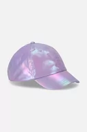 Czapki dla dzieci - Coccodrillo czapka z daszkiem dziecięca kolor fioletowy gładka - miniaturka - grafika 1