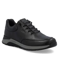 Półbuty męskie - Półbuty męskie czarne Rieker 39658-00 skórzane szerokie wygodne wsuwane-46 - miniaturka - grafika 1