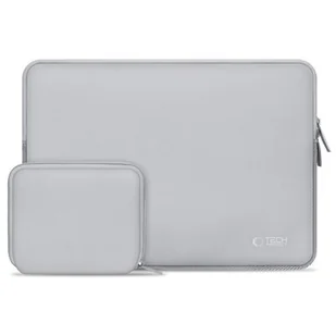 Etui na laptopa TECH-PROTECT Neoslim 13-14 cali Szary + Torba na akcesoria NEOSLIM LAPTOP 13-14 CRAYON GREY - Torby na laptopy - miniaturka - grafika 1