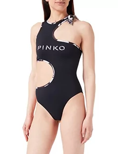 PINKO Damski kostium kąpielowy Studio Tecno Jersey Co, Zn8_mult.czarny/różowy, M - Stroje kąpielowe - miniaturka - grafika 1