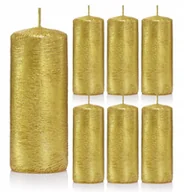 Świece - Świece ozdobne złote walec kokon 10/4 zestaw 7 szt - miniaturka - grafika 1
