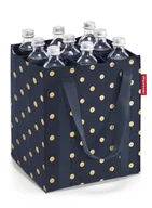 Torby i wózki na zakupy - Torba na butelki z przegrodami Reisenthel Bottlebag - metallic dots blue - miniaturka - grafika 1